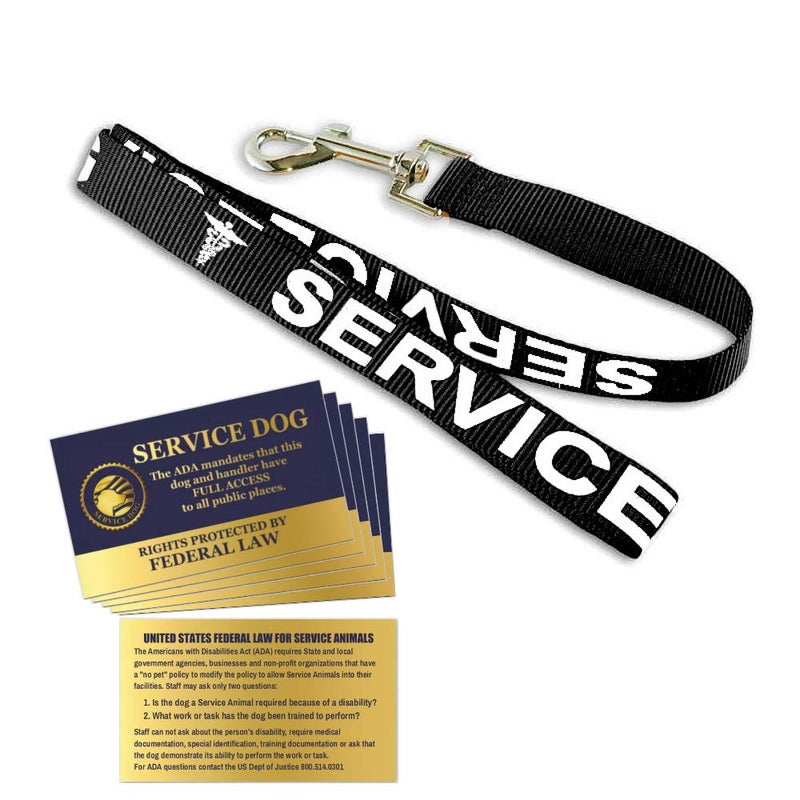 WORKINGSERVICEDOG.COM Service Dog Leash - Includes 5 Federal Law Handout Cards - Can Be Used with or Without a Service Dog Vest - Image 1